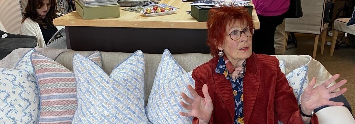 Audrey Johns in the interior showroom