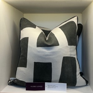 Contrast Piped Cushion - Threads Zanzibar Charcoal