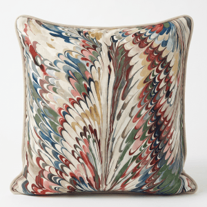 Contrast Back and Piped Cushion - Lee Jofa - Taplow in Spice